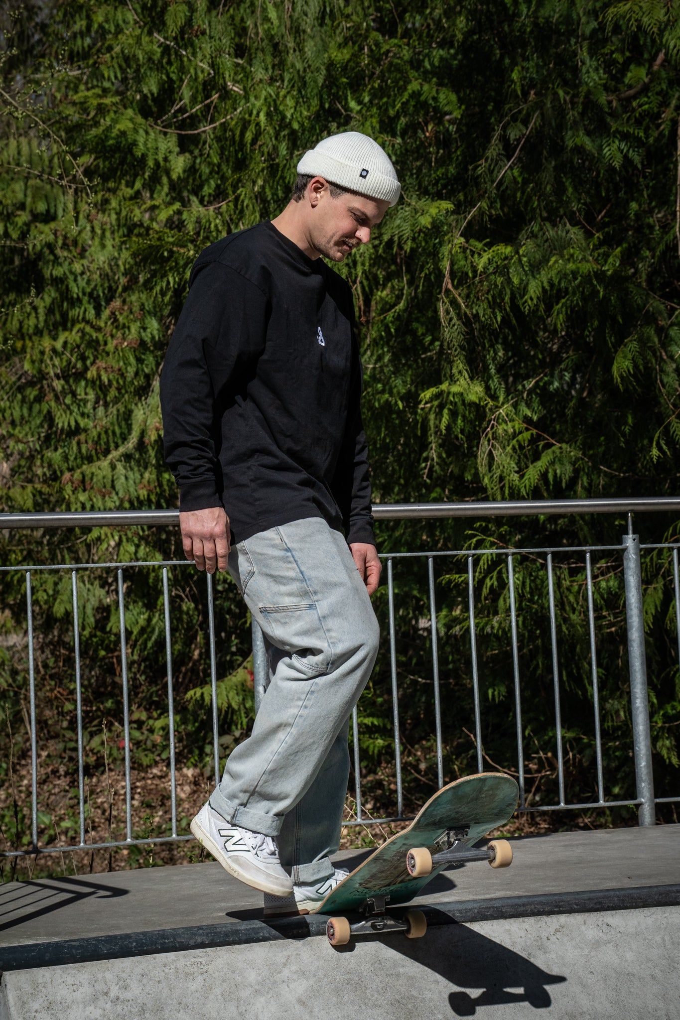 Longsleeve 01 in Schwarz, Ansicht 7