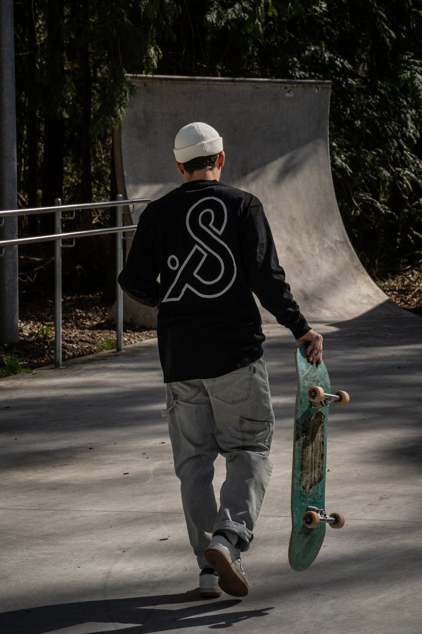 Longsleeve 01 in Schwarz, Ansicht 8