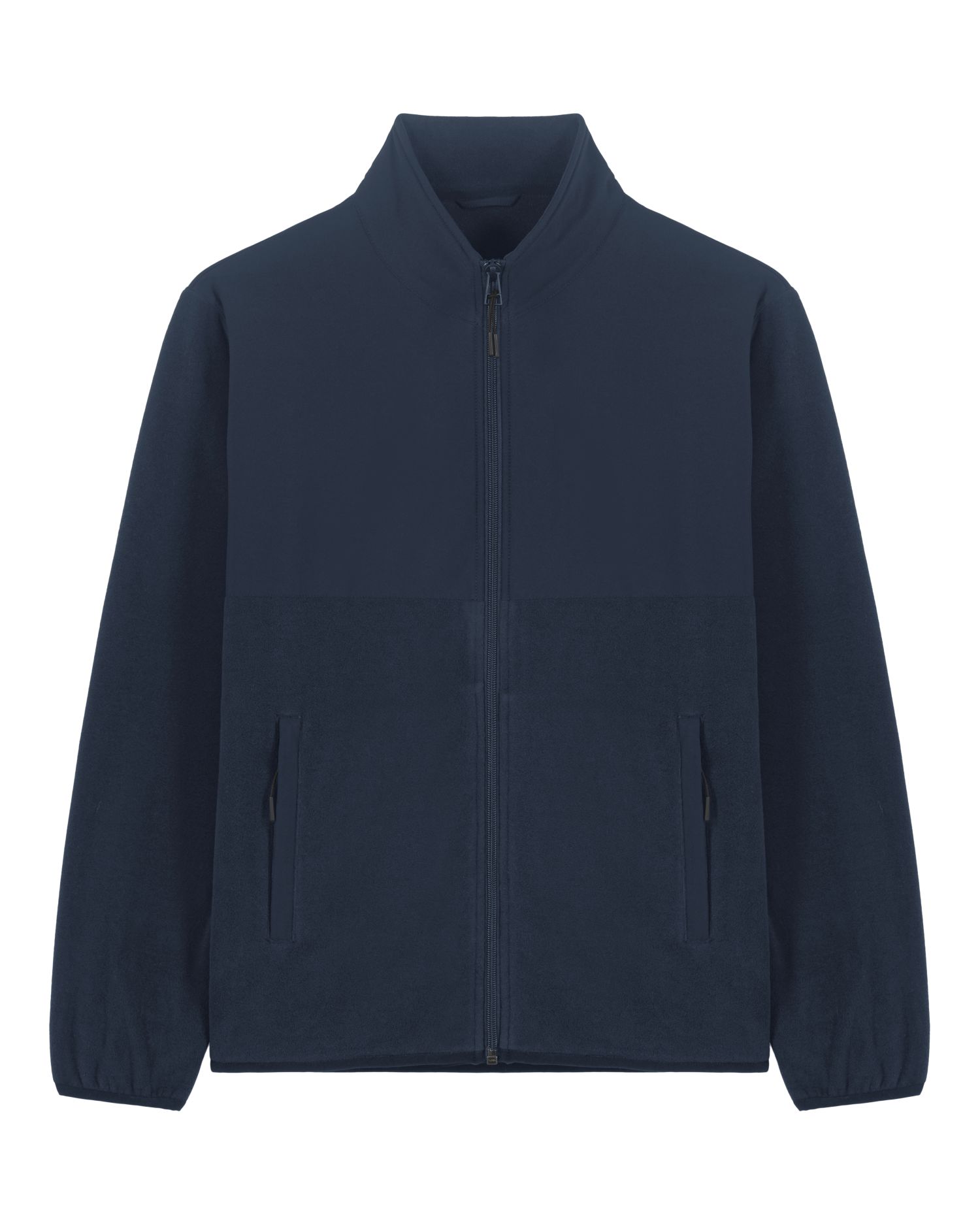 Fleecejacke 02 in Navy mit bedrucktem Rückenmotiv