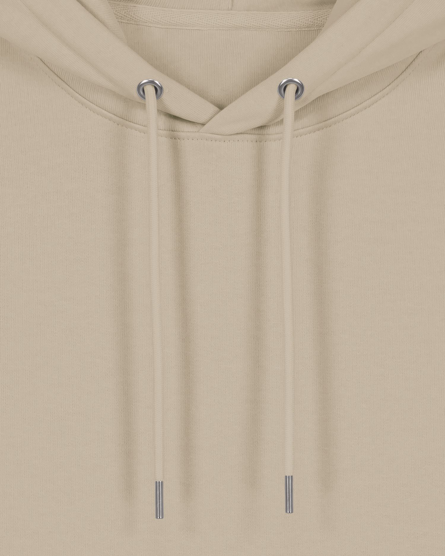 Hoodie 02 in Sand, bestickt mit Logo auf der linken Brust