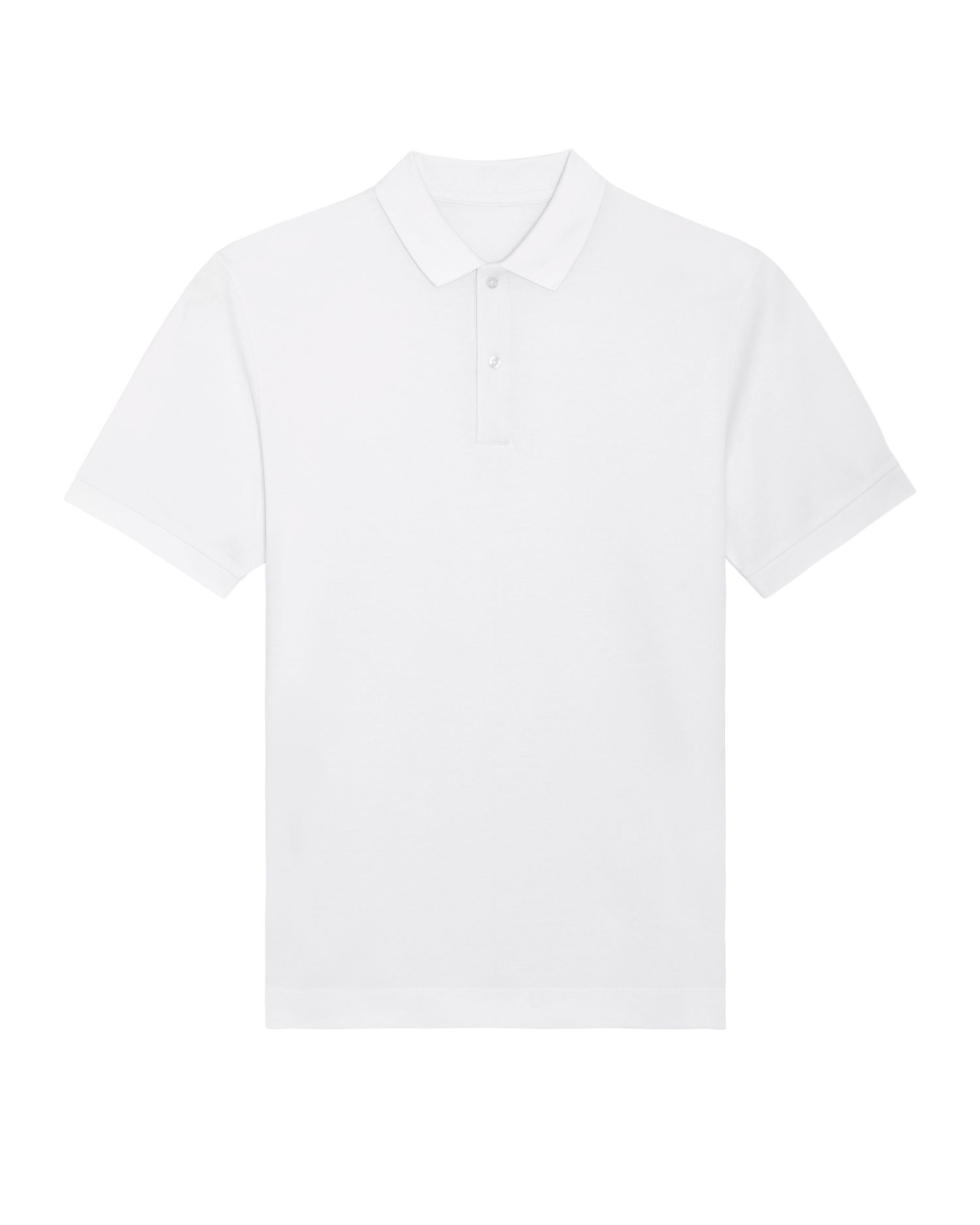 Poloshirt 01 in Weiß mit gedrucktem Motiv auf der linken Brust