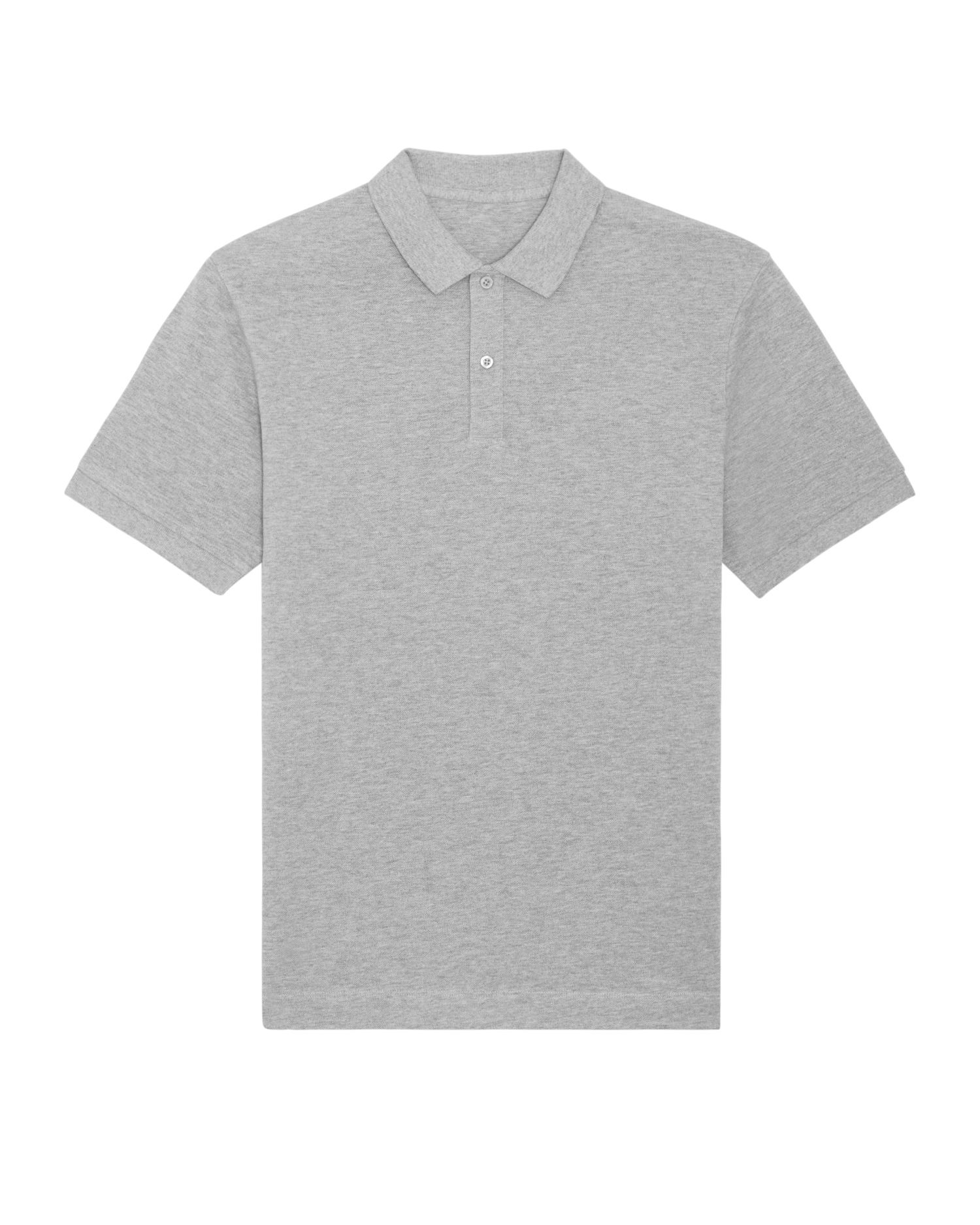 Poloshirt 06 in Grau mit besticktem Logo auf der linken Brust