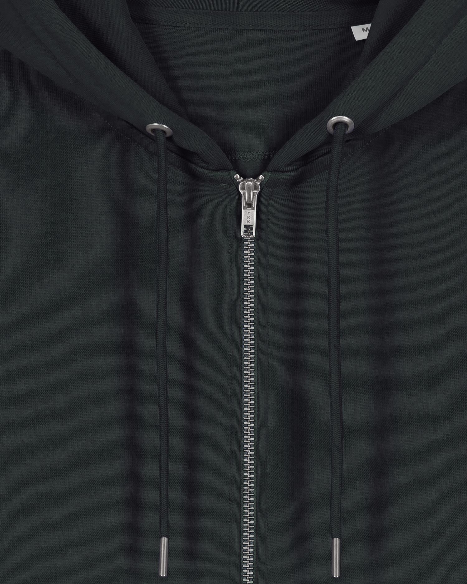 Sweatjacke 01 in Schwarz mit durchgehendem Reißverschluss