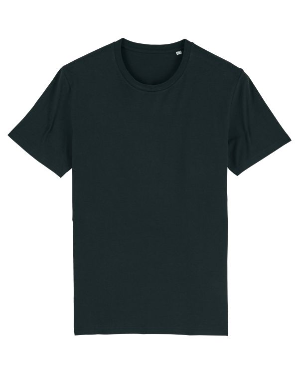 T-Shirt 07 in Schwarz mit zweifarbigem Siebdruck auf der Brust