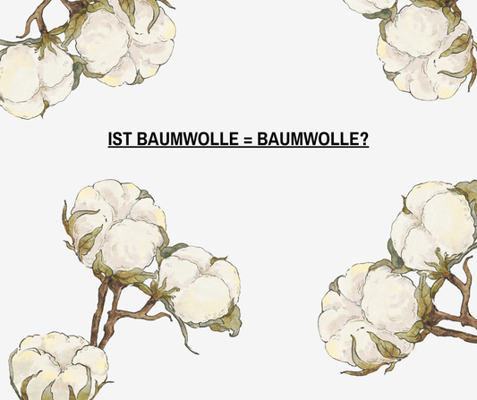 Bild von Baumwolle mit dem Schriftzug: "Ist Baumwolle gleich Baumwolle?"