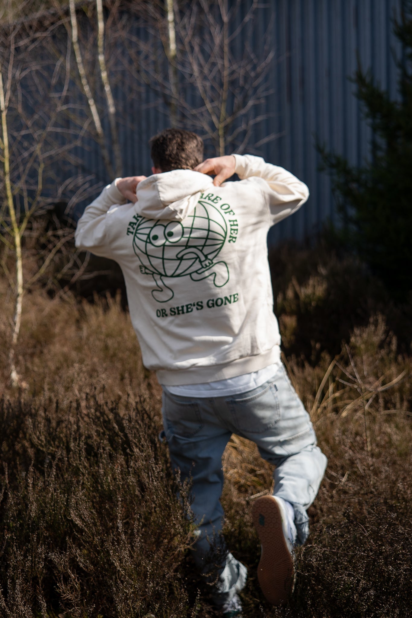 Hoodie Creme 'Earth Positive'
