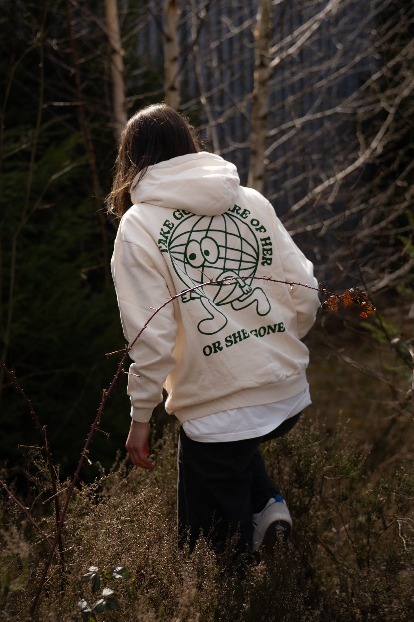 Hoodie Creme 'Earth Positive'