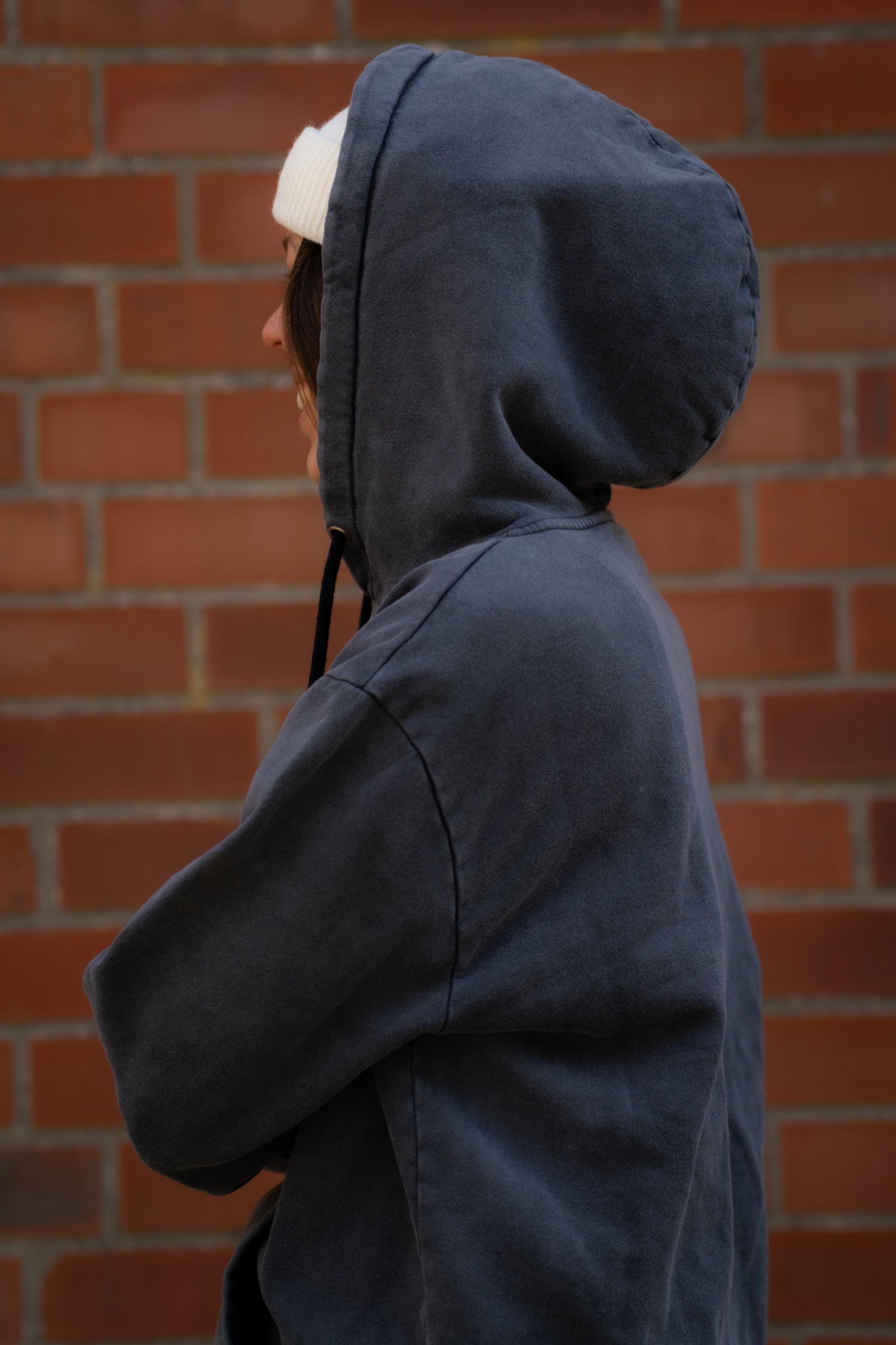 oversized stonewash Hoodie Black