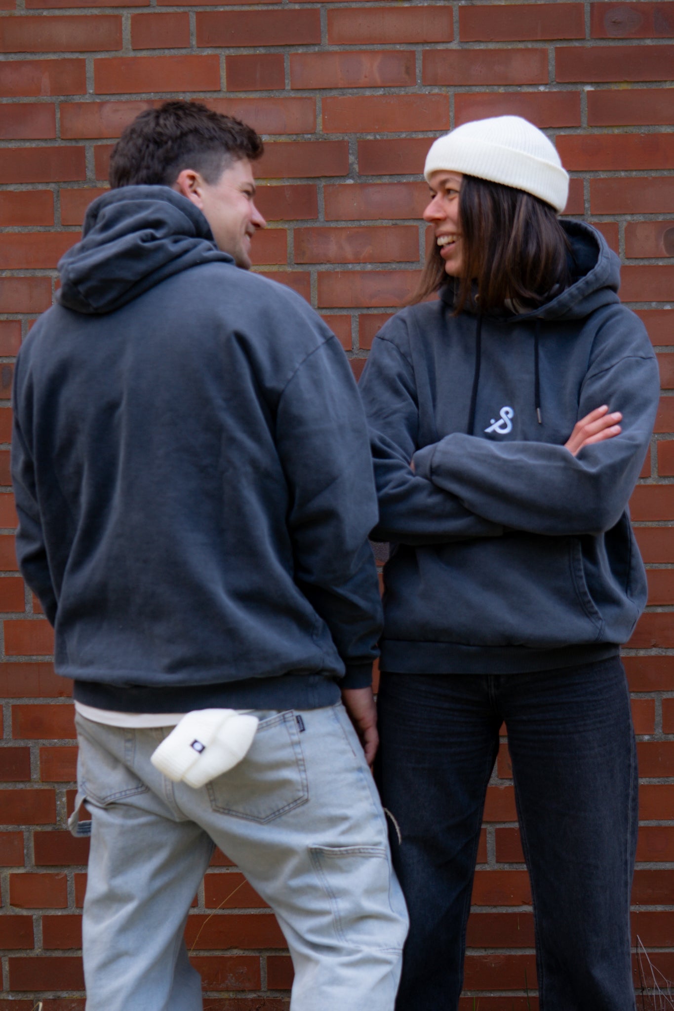 oversized stonewash Hoodie Black